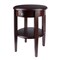 Contemporary Home Living 22.25" Walnut Round End Table with Drawer and Shelf